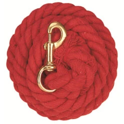 Weaver Leather - Solid Color Cotton Lead Rope With Solid Brass 225 Snap, Red