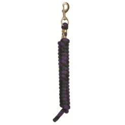 Weaver Leather - Poly Lead Rope With A Solid Brass 225 Snap, Purple Hunter Green Black