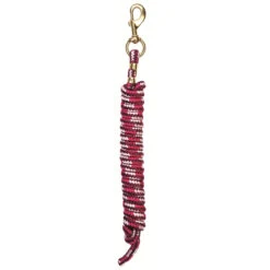 Weaver Leather - Poly Lead Rope With A Solid Brass 225 Snap, Burgundy Pink Raspberry