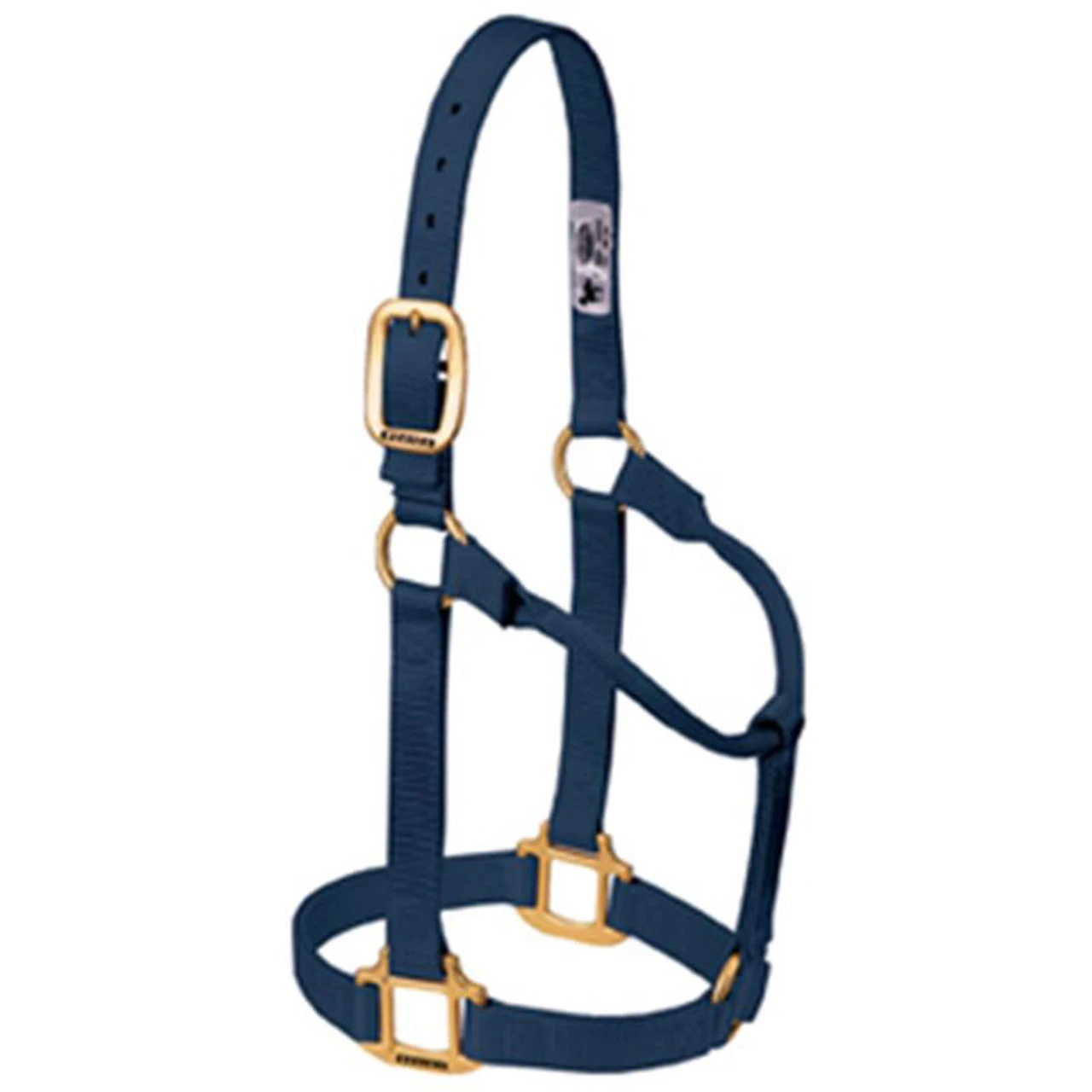 Weaver Leather - Original Non-Adjustable Halter, Navy, 1 Inch Average Horse Or Yearling Draft