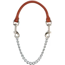 Weaver Leather - Leather And Chain Goat Collar, Chestnut