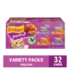 Purina Friskies Gravy Variety Pack, Poultry Shreds, Meaty Bits & Prime Filets - (32) 5.5 Oz