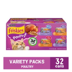 Purina Friskies Gravy Variety Pack, Poultry Shreds, Meaty Bits & Prime Filets - (32) 5.5 Oz