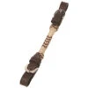 Buffalo Leather Curb Strap Natural Rawhide - Dark