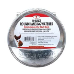 Miller Mfg. - 16-Ounce Galvanized Round Hanging Waterer