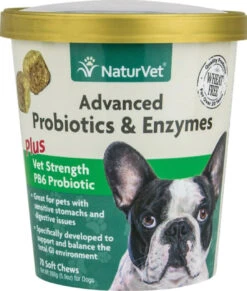 NaturVet Advanced Probiotics & Enzymes For Dogs - 70 Soft Chews