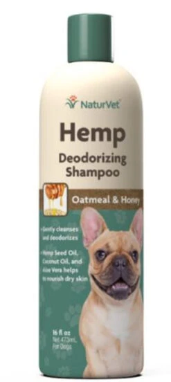 NaturVet Hemp Shampoo Deodorizing 16 OZ.
