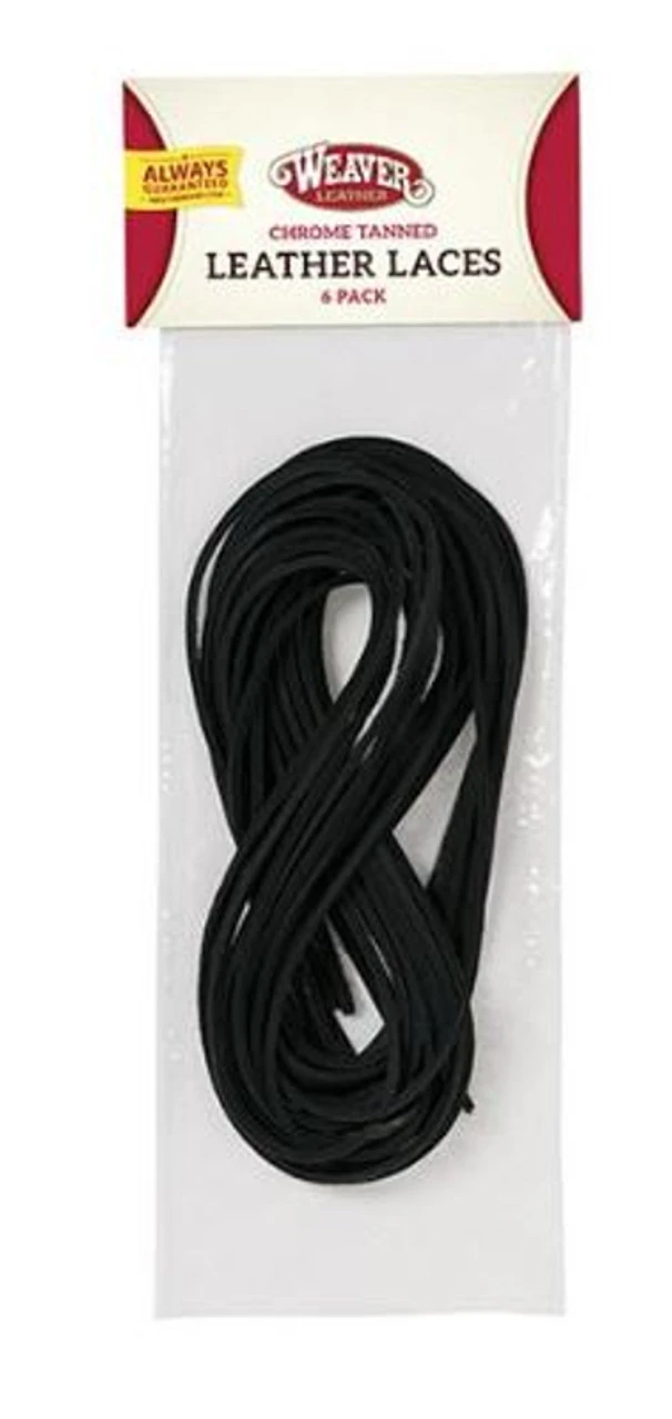Weaver Leather Lace Pack, Black, 1/8" X 72"
