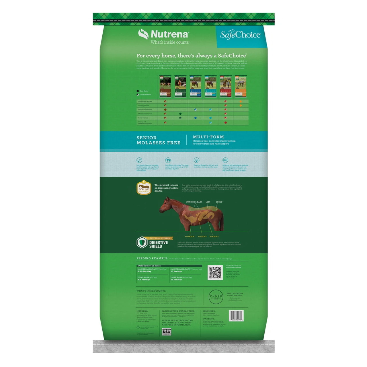 Nutrena SafeChoice Senior Molasses Free - 50lbs - Image 2