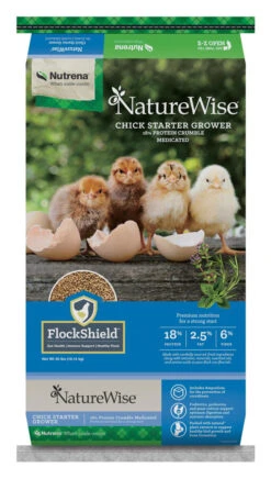 Nutrena Naturewise Chick Starter Grower Feed - Medicated - 40lbs