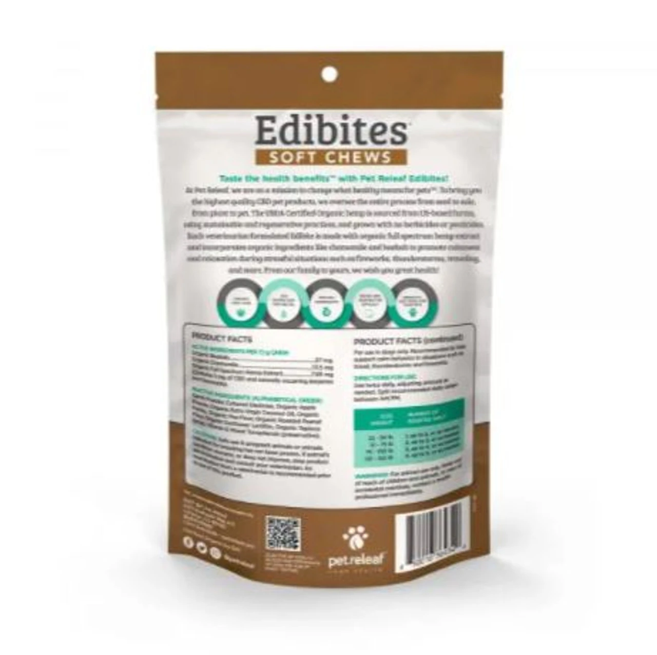 Pet Releaf CBD Calming Peanut Butter & Carob Soft Chews For Large Dogs - Image 2