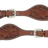 Weaver Leather Cross Floral Carved Ladies' Spur Straps
