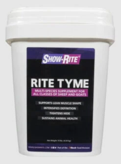 Show-Rite Rite Tyme Sheep & Goat Supplement- 10lb Pail