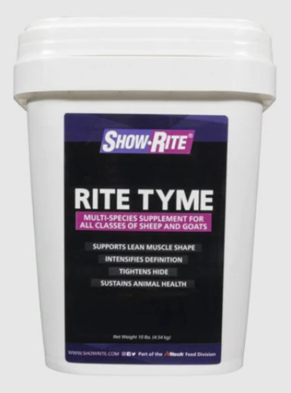 Show-Rite Rite Tyme Sheep & Goat Supplement- 10lb Pail