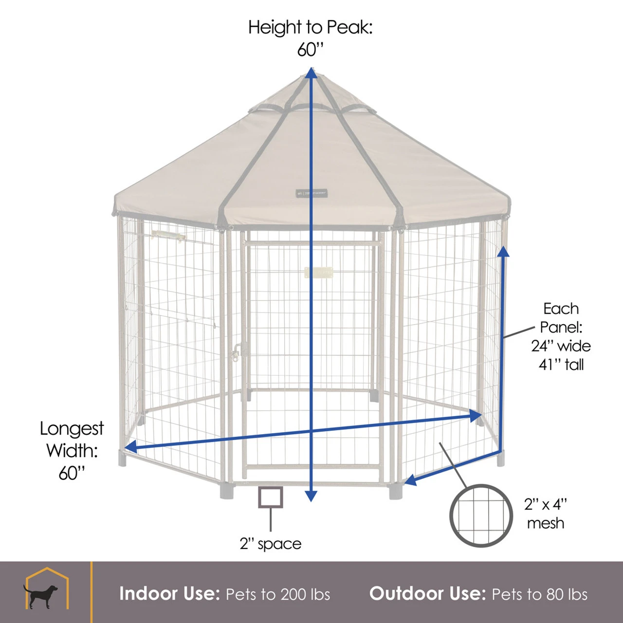 Advantek 5' Pet Gazebo - Image 3