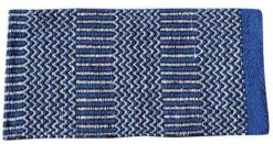 Professionals Choice 32X64 Double Weave Native Blanket Royal Blue And Black