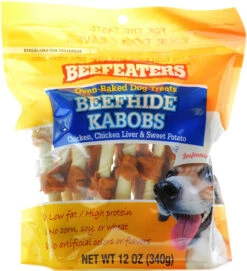 Beefeaters Oven Baked Beefhide Kabobs Dog Treats 12 Oz