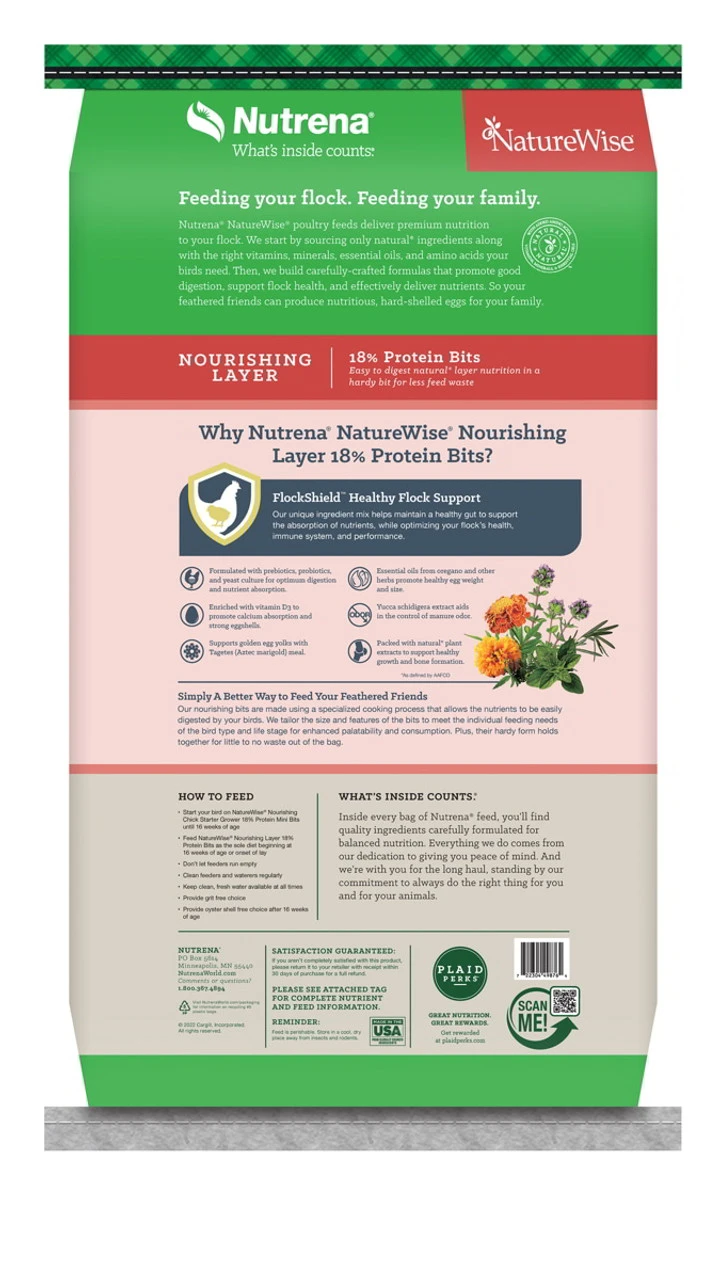 NatureWise Nourishing Layer - 18% Protein Bits - 30 Lbs. - Image 2