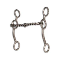 PROFESSIONAL'S CHOICE EQUISENTIAL LONG SHANK BIT - TWISTED WIRE SNAFFLE BIT