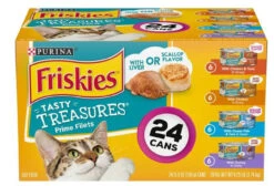 Purina Friskies Gravy Wet Cat Food Tasty Treasures Prime Filets Variety Pack, 5.5 Oz Cans (24 Pack)