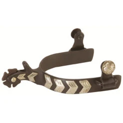 Weaver Leather Men's Show Spurs With German Silver Chevron Trim