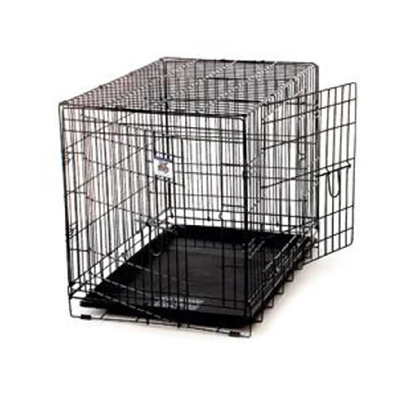 Main St. Pet Medium Pet Lodge Double Door Wire Pet Crate- Black