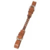 Buffalo Leather - Curb Strap With Chocolate Rawhide