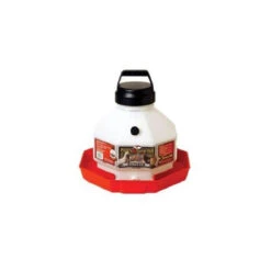 MILLER MFG. - PLASTIC POULTRY AUTOMATIC WATERER - RED WHITE