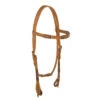 Buffalo Leather - Headstall Brow Band With Rawhide
